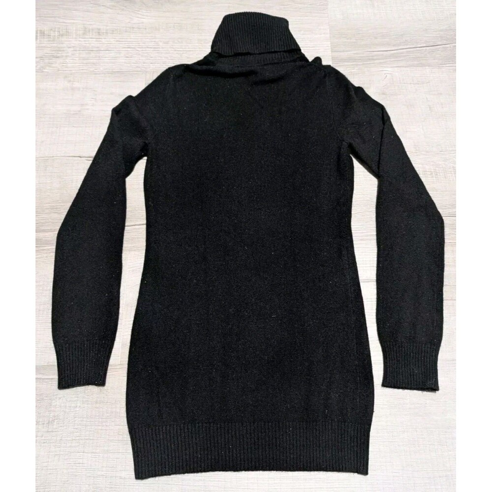 Malika Women's 100% Cashmere Sweater Turtle Neck Size Small Black - Picture 4 of 6
